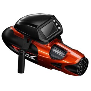 Sublue Steam Pump Jet Unterwasser-Scooter in leuchtendem Orange und glänzendem Schwarz, ideal für Freitauchen und Schnorcheln.