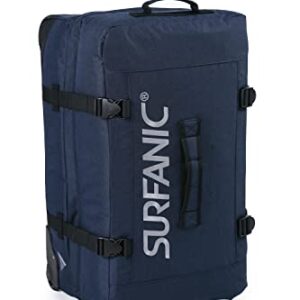 Surfanic Maxim 2.0 Rolltasche mit 100 Litern Stauraum, dunkelblau, ideal für Reisen und Sportaktivitäten.