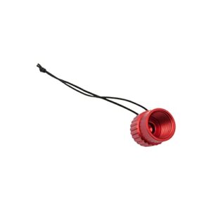 Rote Staubstopfenkappe für Tauchflaschenventil und Atemregler, hergestellt aus hochwertigem 6061 Luftfahrtaluminium, ideal für sicheres Tauchen und Unterwasserschutz.