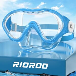 Schnorchelset für Kinder mit 180° Panorama-Sicht, anti-fog und wasserdichter Nasenabdeckung, ideal für das Schwimmen und Tauchen