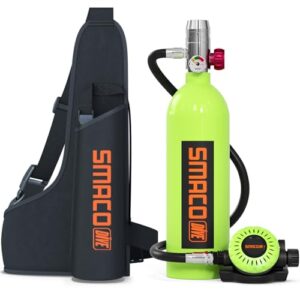 Tauchflasche für Flachwassertauchen, 1L Mini-Taucherflasche mit 15-20 Minuten Unterwasseratmung, ideal für Sightseeing, Fotografie und Fischen