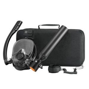VEVOR tragbare Tauchflasche und Schnorchelmaske Set für Unterwassererkundungen, ideal für Tauchen bis 10 Meter Tiefe mit 5–10 Minuten Unterwasseratmung.
