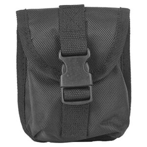 Schwarze Tauchgewicht Gürteltasche aus strapazierfähigem Ox-Stoff mit verstellbarem Schnellverschluss, ideal für Tauchen und Schnorcheln.