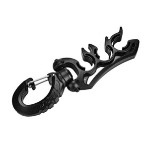 Keenso Tauchschlauchhalter aus Edelstahl und PP, doppelter BCD-Schlauchhalter in Schwarz zur Stabilisierung der Tauchausrüstung