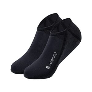 Schwarze 2.5mm Neopren Tauchsocken für Wassersport und Freizeitaktivitäten, rutschfest und warm, ideal zum Schnorcheln und Surfen.