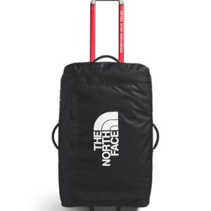 Robuster und funktionaler Gym Bag für Herren in TNF Black und TNF White mit Rollen und ausziehbarem Griff, ideal für Fitness und Reisen.