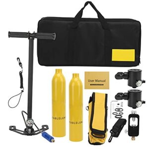 VBESTLIFE 0,5 L tragbare Mini-Tauchflasche in gelb, ideal für kurze Tauchgänge und Unterwasserabenteuer.