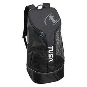 TUSA Unisex BA-0103 Mesh Rucksack in Schwarz, ideal für Tauchen und Outdoor-Aktivitäten, mit durchdachten Stauraumlösungen und bequem gepolsterten Schultergurten.