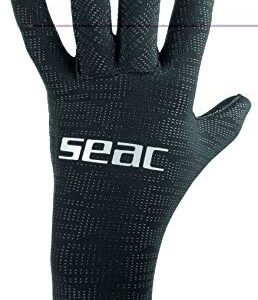Seac Ultraflex 2 mm Neoprenhandschuhe für Tauchen und Unterwasser-Speerfischen, rutschfest und flexibel, schwarz