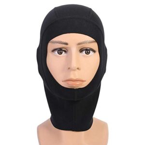Unisex Neopren Tauchmütze in Schwarz für optimalen Sonnenschutz und Feuchtigkeitsversorgung beim Tauchen, Schnorcheln oder Strandbesuch.