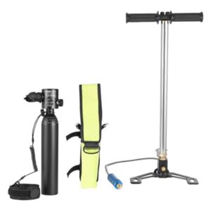 VEVOR 0,5 L Tauchflasche tragbarer Tauchtank zur Unterwasseratmung mit Hochdruckpumpe und Tragetasche