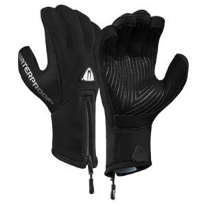 Wasserdichte G2 5-Finger Neoprenhandschuhe aus 5 mm dickem Neopren für optimalen Schutz und Komfort beim Tauchen und Wassersport.