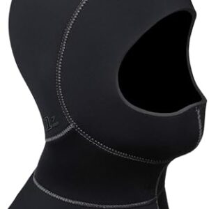 Wasserdichte Kopfhaube aus 5/7mm Neopren in Größe M für optimalen Schutz beim Wassersport in schwarz