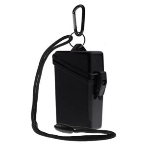 Wasserdichter Badesafe WITZ STRANDSAFE Large in Schwarz mit Karabinerhaken und Nylonschnur, ideal für Strand und Pool