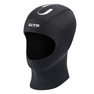 ZCCO Thermal Neopren Tauchhaube für Wassersportarten wie Tauchen, Schnorcheln und Surfen in Größe M, schwarz, mit elastischem und wärmeisolierendem Material.