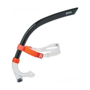 Zoggs Centre Line Snorkel in Orange, ideale Trainingshilfe für Schwimmer zur Verbesserung der Technik und Atemkontrolle unter Wasser.