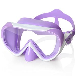 Kinder-Taucherbrille mit 180° Panoramablick, Anti-Fog-Glas und Nasenabdeckung für sicheren Schwimmen und Tauchen bei Kindern
