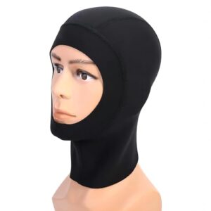 Unisex Kopfhaube für Tauchen und Schwimmen - Neopren Haube mit 1mm/3mm Dicke - Feuchtigkeitsspeicherung und Haarbindung