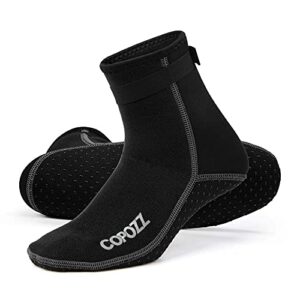 COPOZZ 3mm Tauchsocken, Neopren-Socken für Erwachsene Damen Herren, dicke Tauchsocken für Wassersport Schwimmen Socken für Schwimmen, Schnorcheln, Segeln, Surfen