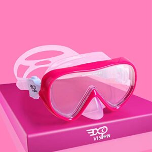 Kinder Taucherbrille mit Panorama-Sicht, Anti-Beschlag-Linse und gehärteten Glaslinsen für unterwasserfreudige Kinder. Perfekte Ausrüstung für Schnorchelausflüge.