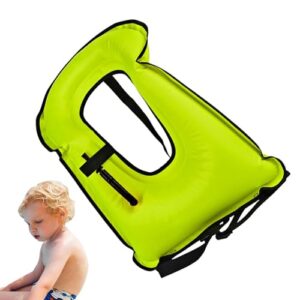 Lebensweste für Erwachsene - Schnell und leicht aufblasbar, PVC-Material, sicherer Schnorchel und Schwimmanfänger bis 220 Pfund