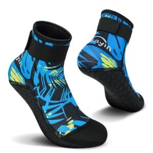 Yikayin Neoprensocken, 3mm Wattsocken Tauchsocken für Männer Damen Herren Frauen. Schwimmsocken Beachsocken für Schnorcheln Kajakfahren Jetskifahren SUP.
