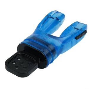 Atemregler-Mundstück 2er Set mit silikonischem Design, passgenau für tauchen, blau und schwarz