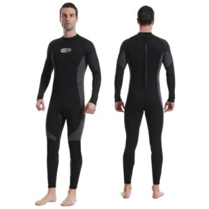 Gimilife Taucheranzüge für Herren und Damen, 3MM Shorty/Full-Wetsuits Neoprene-Anzuge mit Thermische Isolierung in kaltem Wasser, mikro-elastischer Neopren-Anzug für Wassersportler, Surfen, Schwimmen, Tauchen, Schnorcheln und Kajakfahren