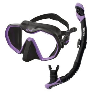 Hochwertiges rahmenloses Maske- und Schnorchelset für das Gerätetauchen, 100% Made in Italy Einglasmaske mit Rahmenlose Technologie für optimalen Komfort