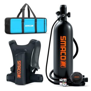 Mini Tauchflasche SMACO S700 Plus 2 Liter für unter Wasser Aktivitäten, Schnorcheln, Tauchen oder Bootsausstattung