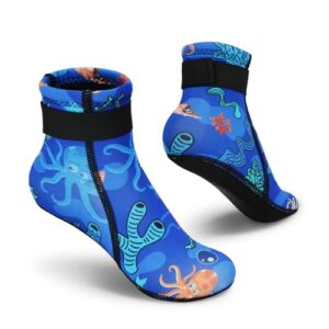 Wassersport-Neoprensocken für Kinder, 3mm dick, warm halten, ideal für Wassersport, Schwimmen, Tauchen und Strandbesuche
