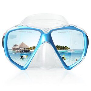 Taucherbrille für Erwachsene mit Anti-Nebel Schnorchelmaske, Schwimmmaske und Nasenabdeckung. Hochwertiges Produkt zum Schnorcheln und Schwimmen.