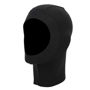 Tauchhaube, 1mm Unisex Tauchhaube zum Schwimmen und Surfen. Schwarze Tauchmütze mit Sonnenschutz für Wasseraktivitäten.