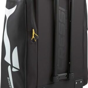 Robuste und geräumige Trolley Tasche für sportliche Aktivitäten und Reisen, Schwarz/Gelb, 100 L, Unisex