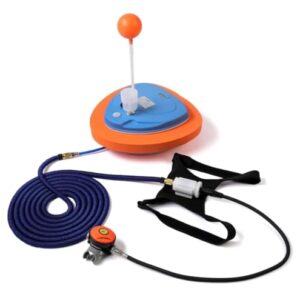 Tauchsystem für Freizeit-Tauchen und Angeln mit wiederaufladbarem Tauchventilator, Luftkompressor und Atemregler