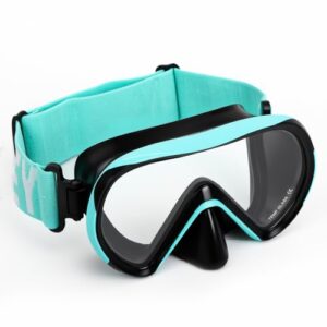 Taucherbrille für Kinder, Anti-Fog-Linsen, doppelte Dichtung, elastisches Stoffband, ideal für Schwimmen und Tauchen