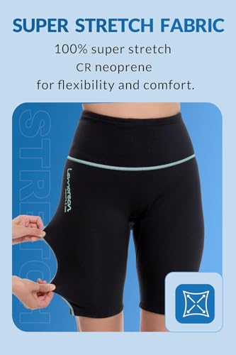 Lemorecn Neoprenanzug-Shorts für Damen, 2 mm super dehnbar, Neopren Badeshorts zum Tauchen Surfen Schwimmen Schnorcheln Tauchen Kajakfahren Wassersport