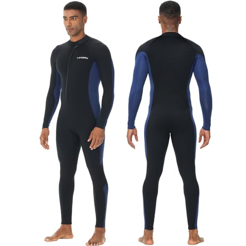 Herren Neoprenanzug 5/4mm, Upgrade CR, ideal als Thermoschutzanzug für kaltes Wasser, Frontreißverschluss, geeignet für Surfen, Schnorcheln, Tauchen und Schwimmen