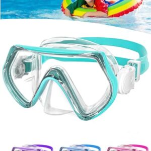 Taucherbrille für Kinder mit Silikon-Nasenabdeckung und Verstellbarem Silikonband, ideal für Schwimmunterricht oder Unterwasserspiele im Pool oder am Strand.