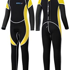 Neoprenanzug für Kinder, Wassersport, Schwimmen, Tauchen, Schnorcheln, Surfen, SUP, Gelb, UV-Schutz, Wärmeschutz, Quallenstiche