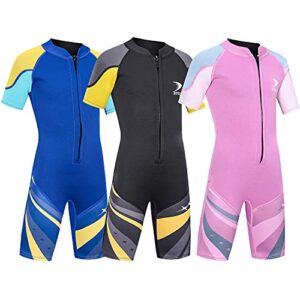 Kinder Neoprenanzug mit Frontzipper, ideal für Wassersport, Surfen, Schwimmen und Tauchen