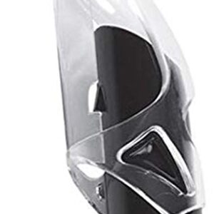 Cressi Unisex Erwachsene Mexico Schnorchel, Schwarz, Einheitsgröße - anatomisch geformter Schnorchel mit Silikonmundstück und verstellbarer Clip-Schnorchelhalterung für Damen und Herren