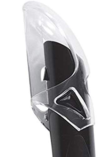 Cressi Unisex Erwachsene Mexico Schnorchel, Schwarz, Einheitsgröße - anatomisch geformter Schnorchel mit Silikonmundstück und verstellbarer Clip-Schnorchelhalterung für Damen und Herren