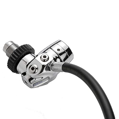 Tauchflaschenfirststufe OCEAN REEF First Stage SL35TX DIN für Tauchen unter Wasser, hochwertige Konstruktion aus verchromtem Satin-Finish und Messingkörper in Marinequalität