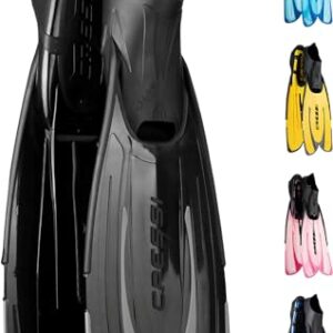 Cressi Agua Fins Black 37/38 - Selbstjustierende Flossen für Tauchen, Schnorcheln und Schwimmen, Schwarz, 37/38