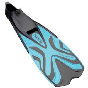 Schnorchelflossen für Erwachsene und Kinder, geschlossenes Fußteil aus weichem Gummi, hell blau, 38/39 EU