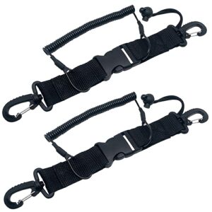 Ergonomisches und leistungsstarkes Tauchen-Spiralkabel, geeignet für Tauchen und Bergsteigen, Anti-Verlust-Lanyard mit spiraligem Design, 2 Stück, Schwarz