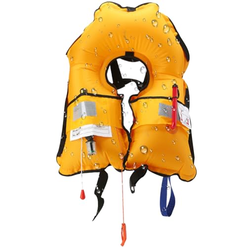 Aufblasbare Schwimmwesten für Erwachsene, verstellbare Schnorchelweste mit Sicherheitspfeife, manuell aufblasbare Schwimmweste mit Reflektor, tragbare Kajakjacke, Westen zum Schwimmen, Surfen