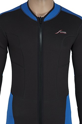 Scubatec 3mm Naßanzug mit Front-Zip, schwarz-blau, für Tauchen und Schnorcheln, Neoprenanzug mit günstigem Preis-Leistungs-Verhältnis