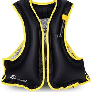 Aufblasbare Schwimmweste für Wassersport, schwarz, von VENNERLI